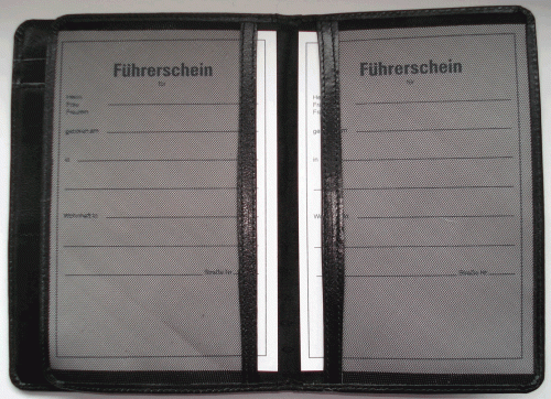 Briefmappe Büffelleder umfangreiche Inneneinteilung